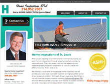 Tablet Screenshot of homeinspectionstl.com